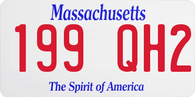 MA license plate 199QH2