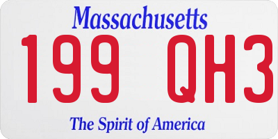 MA license plate 199QH3