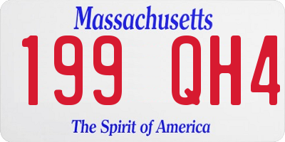 MA license plate 199QH4