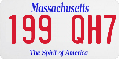 MA license plate 199QH7