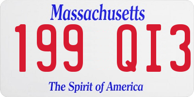 MA license plate 199QI3