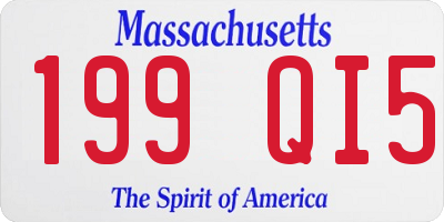MA license plate 199QI5