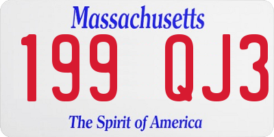 MA license plate 199QJ3