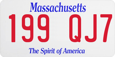 MA license plate 199QJ7