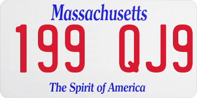 MA license plate 199QJ9