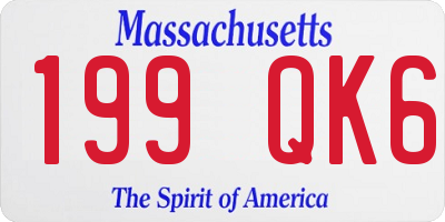 MA license plate 199QK6