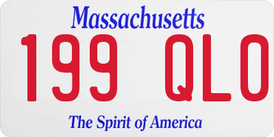 MA license plate 199QL0