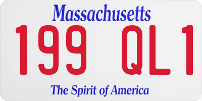 MA license plate 199QL1