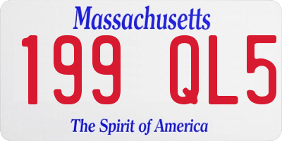 MA license plate 199QL5