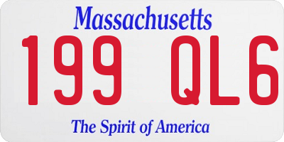 MA license plate 199QL6
