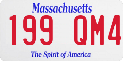 MA license plate 199QM4