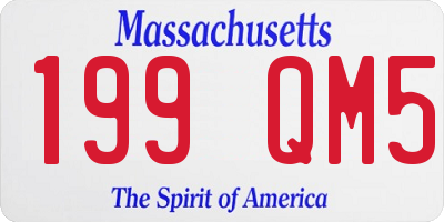 MA license plate 199QM5