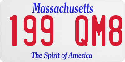 MA license plate 199QM8