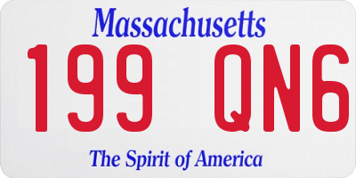 MA license plate 199QN6