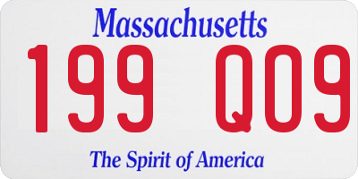 MA license plate 199QO9