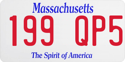 MA license plate 199QP5