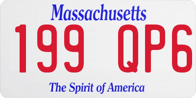 MA license plate 199QP6