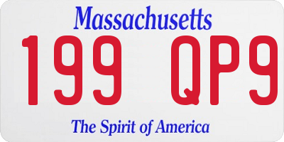 MA license plate 199QP9