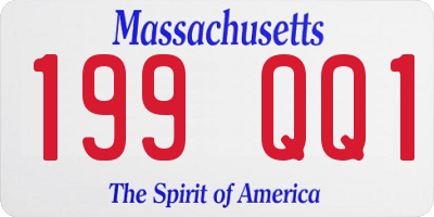 MA license plate 199QQ1
