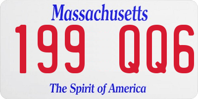 MA license plate 199QQ6