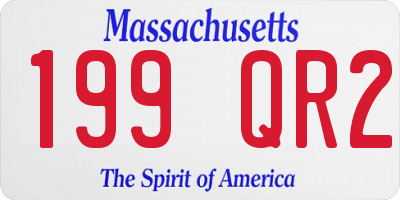 MA license plate 199QR2