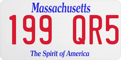 MA license plate 199QR5