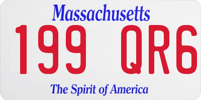 MA license plate 199QR6