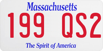 MA license plate 199QS2