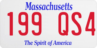 MA license plate 199QS4
