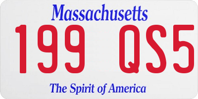 MA license plate 199QS5