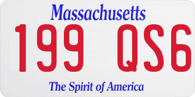 MA license plate 199QS6