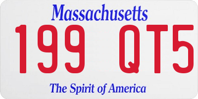 MA license plate 199QT5