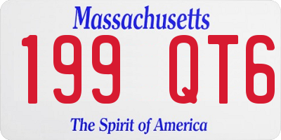 MA license plate 199QT6