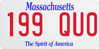 MA license plate 199QU0
