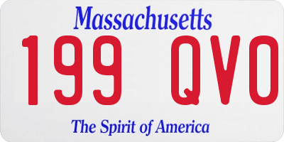 MA license plate 199QV0