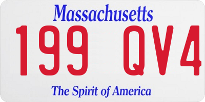 MA license plate 199QV4