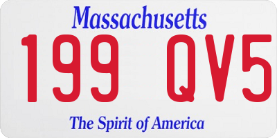 MA license plate 199QV5