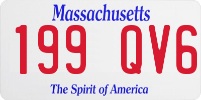 MA license plate 199QV6