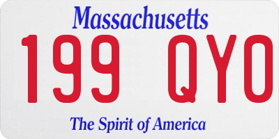 MA license plate 199QY0