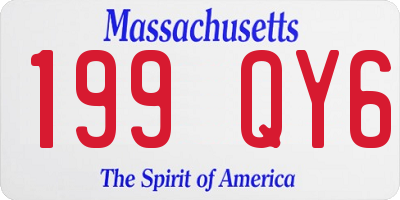 MA license plate 199QY6