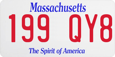 MA license plate 199QY8