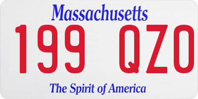MA license plate 199QZ0
