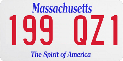 MA license plate 199QZ1