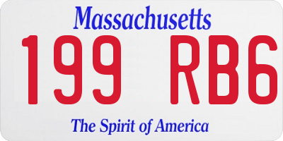 MA license plate 199RB6