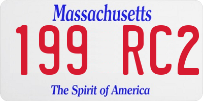 MA license plate 199RC2