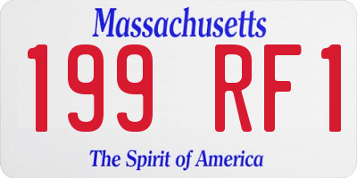MA license plate 199RF1