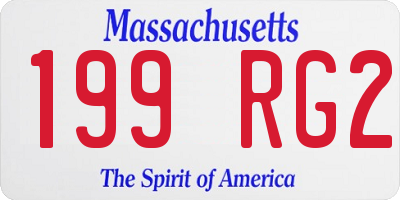 MA license plate 199RG2