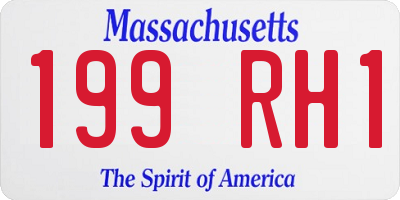 MA license plate 199RH1