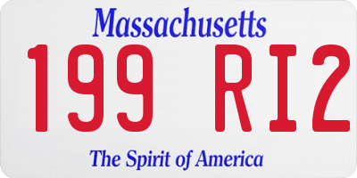 MA license plate 199RI2