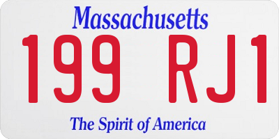 MA license plate 199RJ1